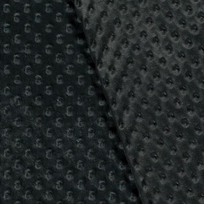 Minky fleece in dark green color with printed dots 03347/028 (1)