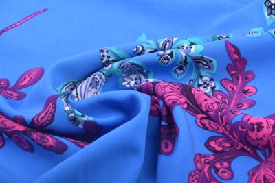 Viscose fabric in blue with floral print TF547 (5)