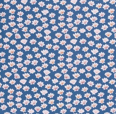 Cotton knit in blue with a shell print 19576/006 (1)