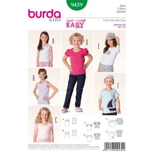 Cut for children's t-shirts 9439