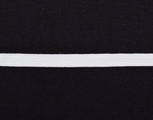 White flat rubber band with a width of 7mm BGP07