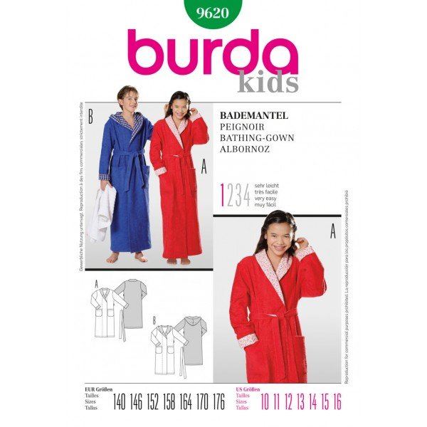 Dressing gown cut 9620