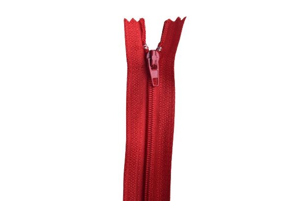 Spiral zipper in red color 18cm I-3C0-18-148