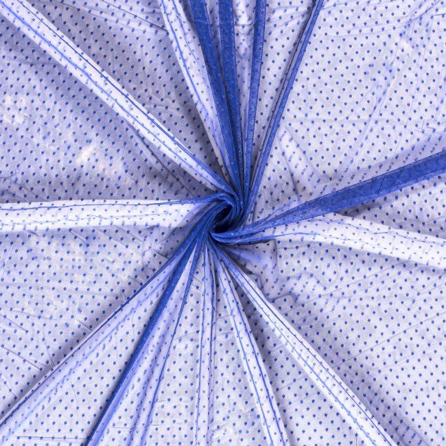 Blue tulle with small dots 13160/005