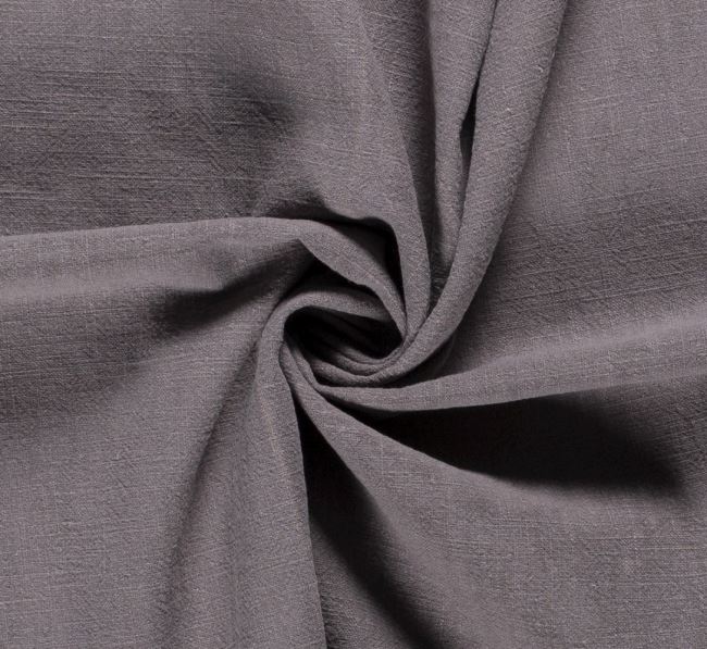Stonewashed linen in dark gray color 02155/068