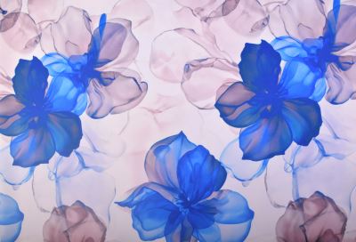 Barbie costume fabric in cream color with digital flower print SMT-SC_H5722S (2)