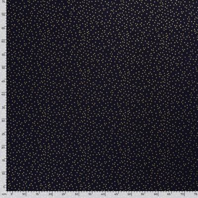 Christmas cotton fabric in dark blue with polka dot print 20702/008 (3)