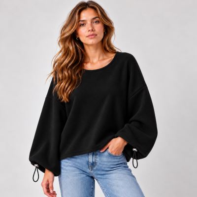 Black sweater with batwing sleeves ITA-SV07 Black sweater with batwing sleeves ITA-SV07