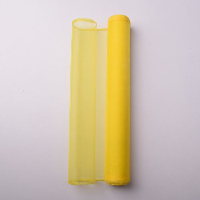 Organza ribbon in yellow color 29.5 cm 06047
