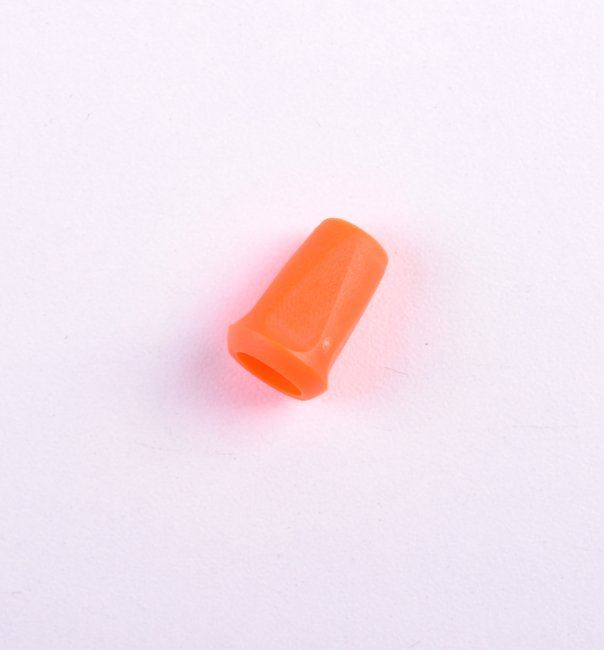 Plastic cord end in bright orange color K-B10-14801-574