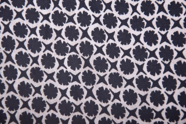 Viscose fabric in beige color with small decorative print LI707738/6003