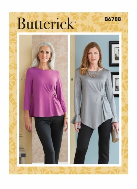 Butterick cut for a blouse in size XSM-MED B6788-Y
