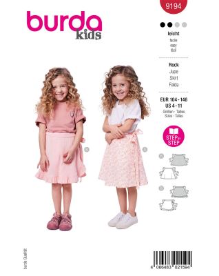 Pattern for a girl's skirt in size 104-146 9194