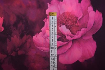 Barbie costume fabric in burgundy color with digital flower print SMT-SC5515B (3)