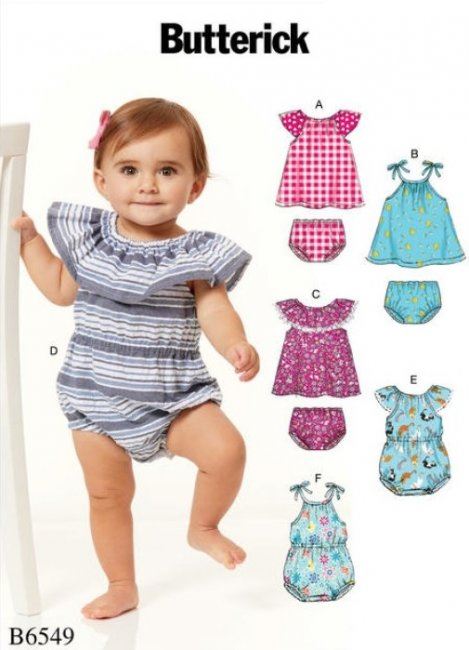 Butterick cut for baby clothes B6549-YA5