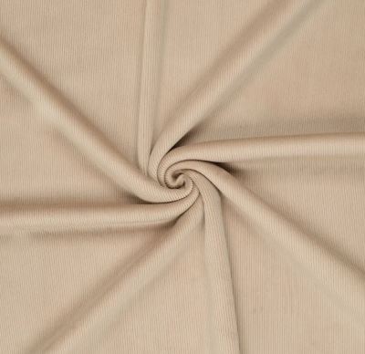 Corduroy with fleece in beige color with fine ribbing 21101/179 (4)