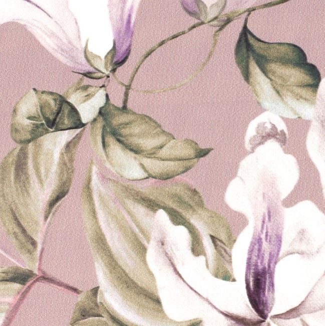 Decorative fabric with digital print of blooming flowers 01635/011