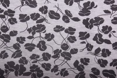 1 m combed tracksuit in gray with flower print DS-KUP130