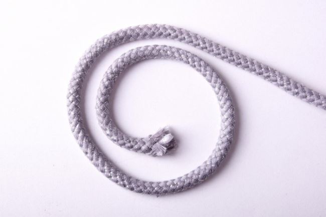 Decorative gray braided cord 33018