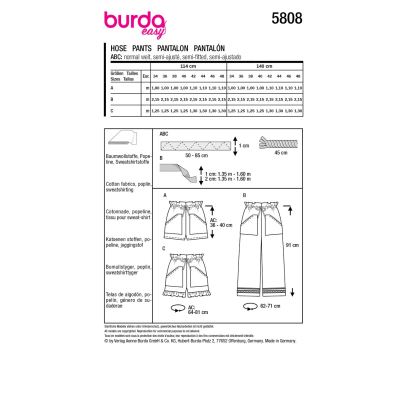 Cut for loose trousers in size 34-48 5808 (1)