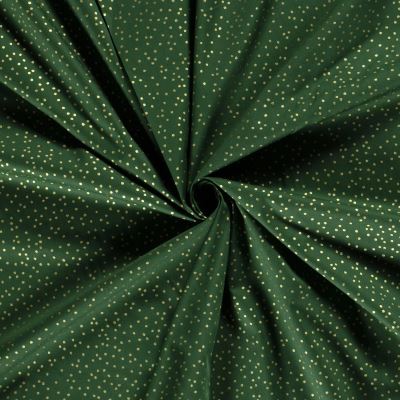 Christmas cotton fabric in green with gold polka dot print 20702/025 (4)