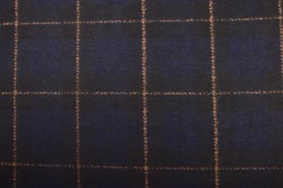 Wool coat knit with check motif NS3018