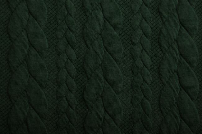 Knitwear in dark green color with braids 13423/201