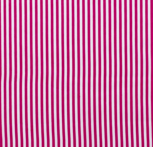 Dark pink cotton fabric with stripe print 05574/017