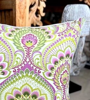 Cushion cover from Bali in cream color with decorative ornaments size 50x50 cm BALI23 (1)