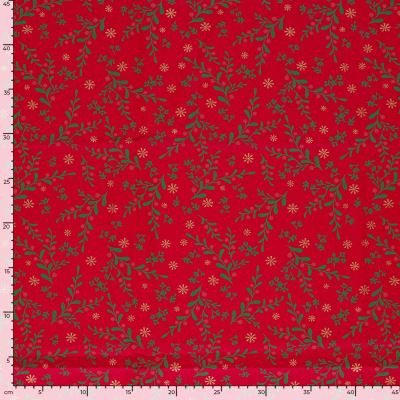Christmas cotton fabric in red with a thematic print 60681/015 (3)