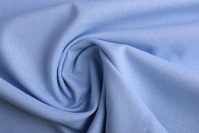 Viscose fabric with admixture of linen in light blue color 13559/003