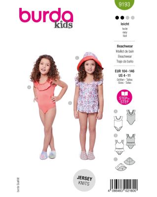 Cut for children's swimwear in sizes 104-146 9193