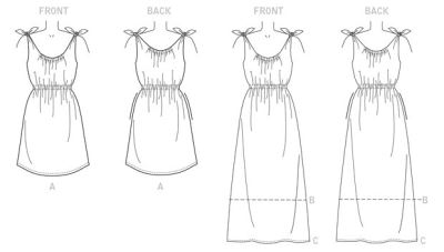 Butterick Cut for Women's Dress Size Lrg-Xxl B6205-ZZ (1)