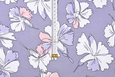 Viscose knit in gray color with flower print 11164/063 (3)