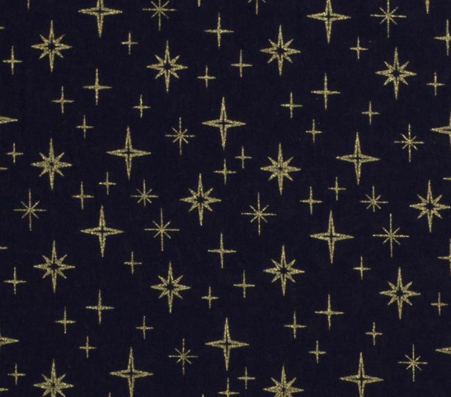 Christmas cotton fabric in blue with star print 20713/008