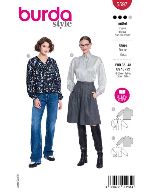 Blouse cut in size 36-48 5597