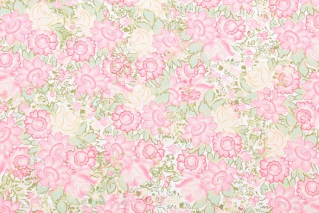 American Pink Flower Patchwork Cotton 199PYOPM/120