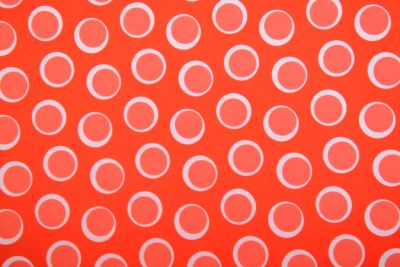 Functional knitwear Venezia in orange with digital polka dot print CS13608A (2)