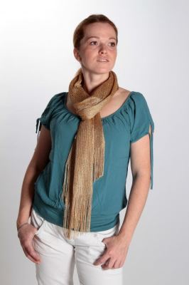 Scarf in gold color S019