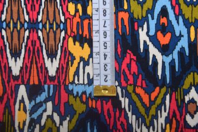 Cotton knitwear in blue with ethnic print 18183/006 (2)