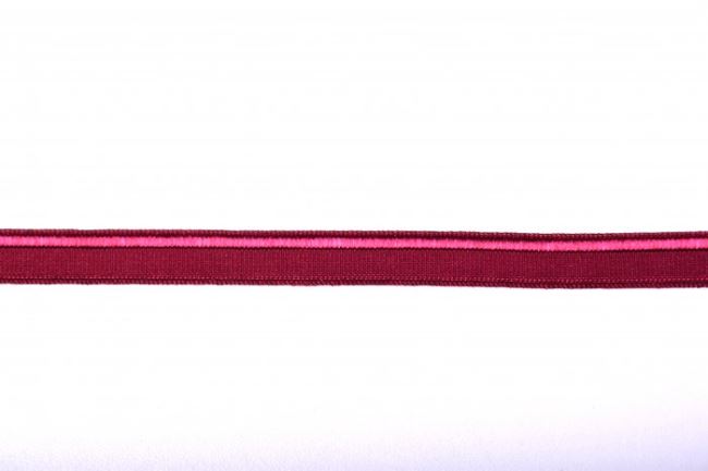 Edging elastic band in burgundy color with a width of 1 cm 43619