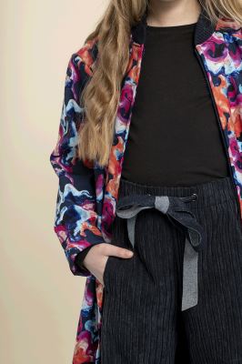 Softshell in dark blue color with abstract digital print 18410/008 (5)