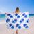 Pareo/sarong in white with blue flower print BALI210