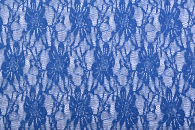 Lace in blue color with flowers 10014/006