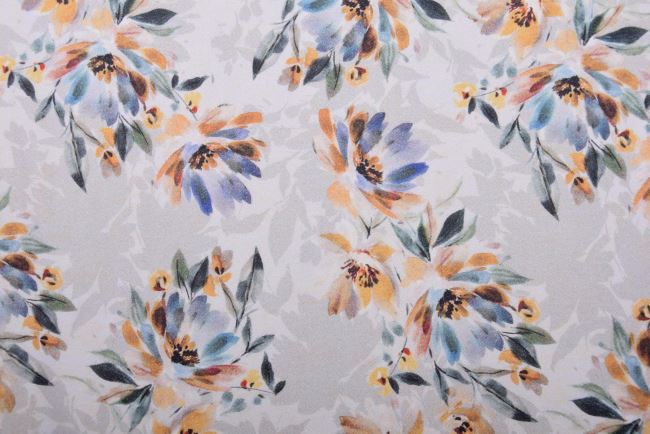 Stretch cotton with colorful flower pattern MAR0341