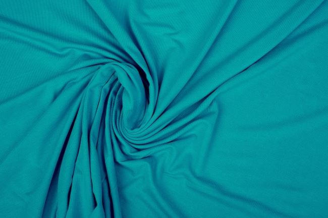 Viscose knit in dark turquoise color 02194/104