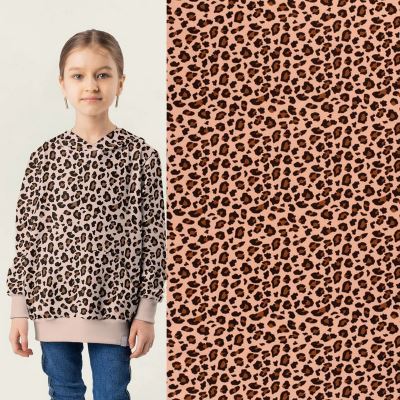 Alpenfleece in pink with animal print 20461/011 Alpenfleece in pink with animal print 20461/011