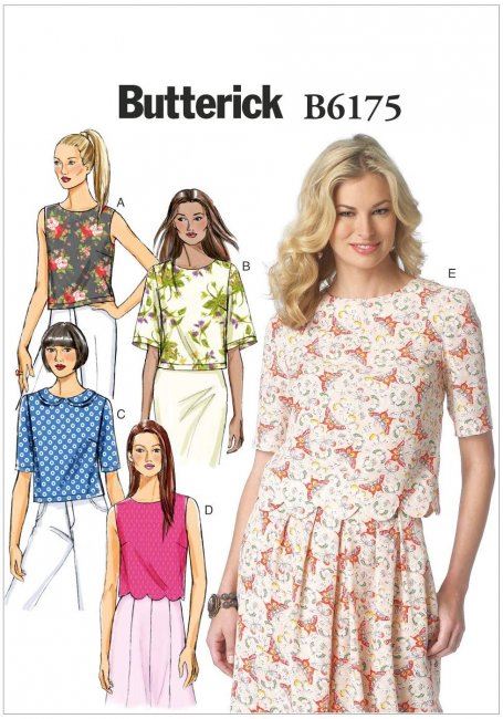 Butterick cut for loose women's t-shirts in size 42-50 B6175-E5