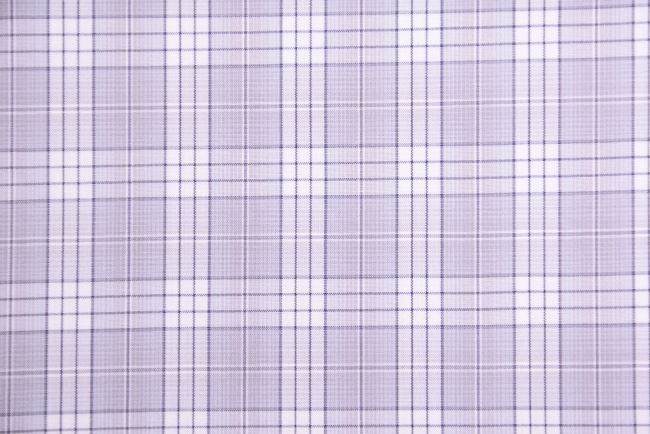 Cotton plaid fabric in light gray color AP127