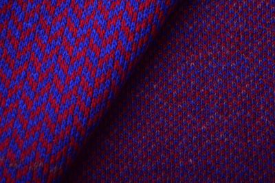 Wool knit fabric in blue with a checkered pattern DS-NS081 (3)